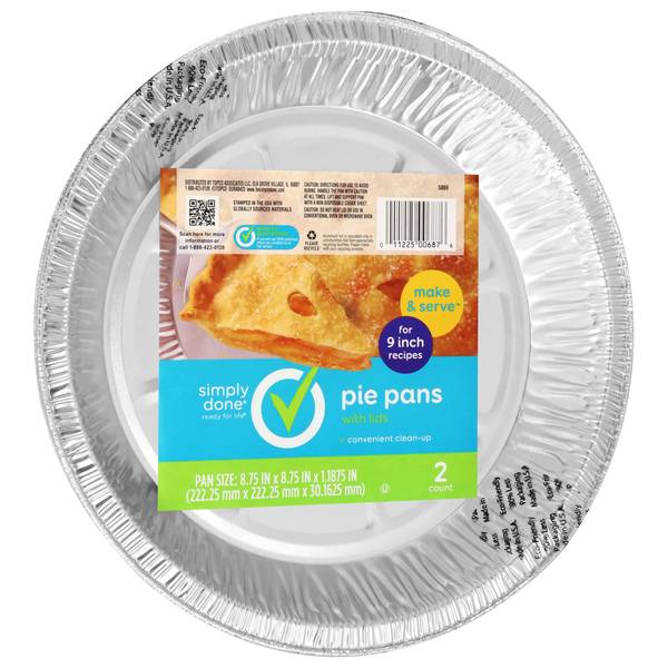 Simply Done Pie Pans With Lids (2 ct)