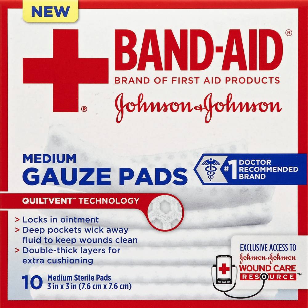 Band-Aid Medium Gauze Pads (3.2 oz)