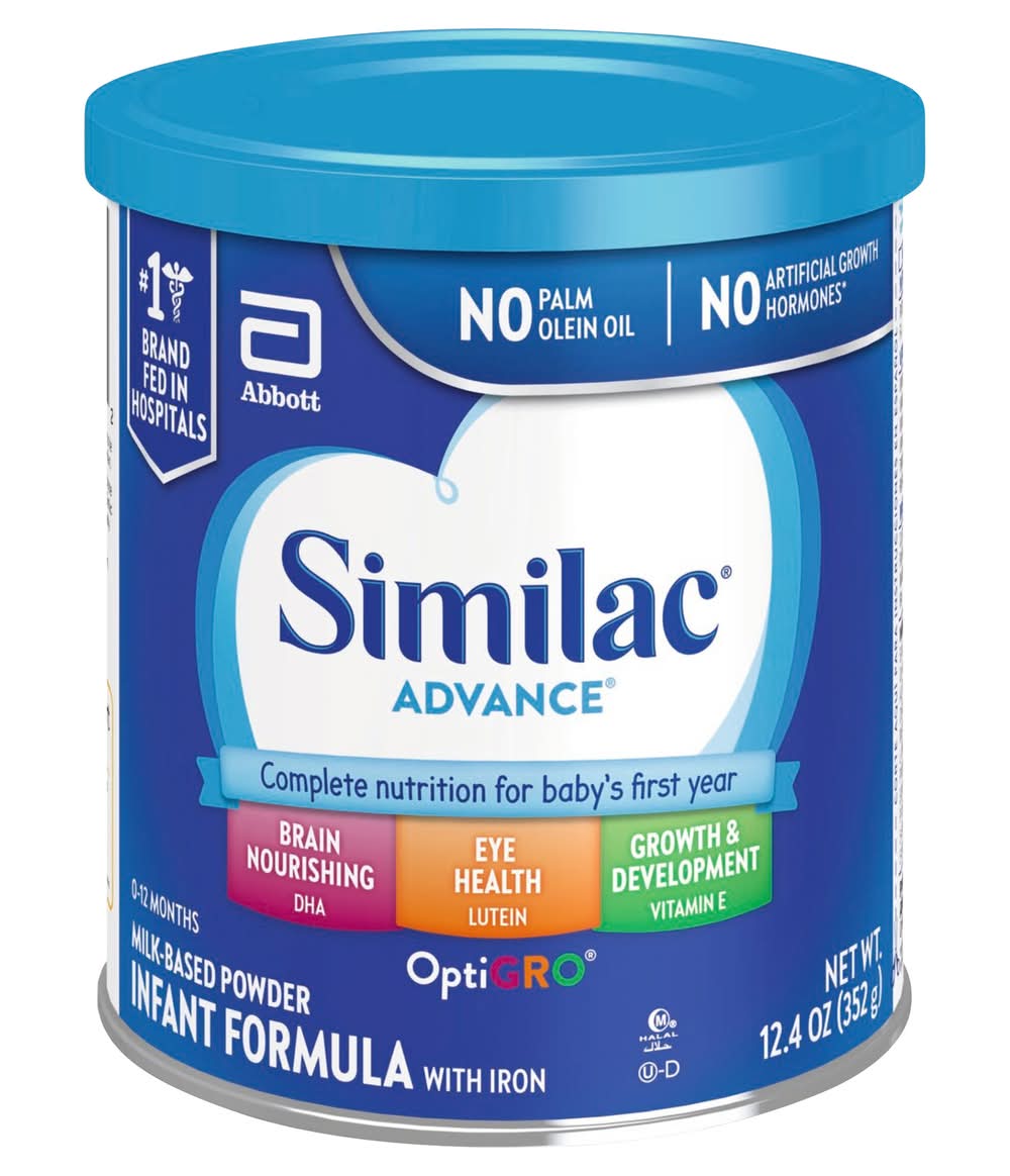 Similac Advance Optigro Infant Formula Milk-Based Powder (12.4 oz)