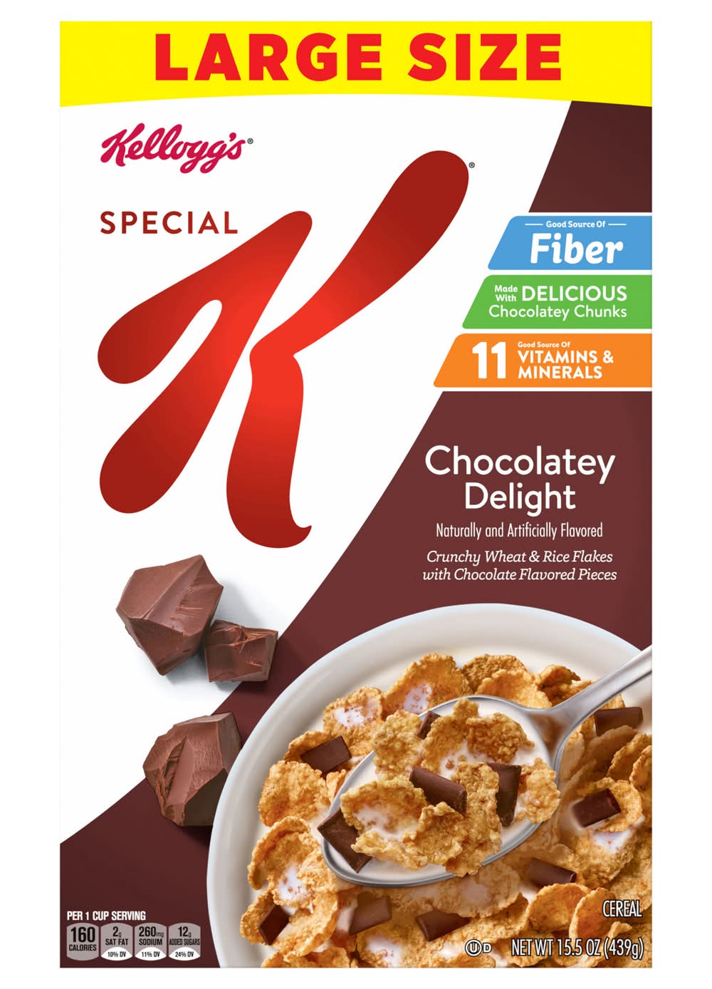 Special K Kellogg's Breakfast Cereal, Chocolatey Delight (15.5 oz)