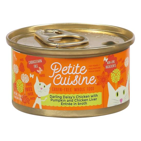 Petite Cuisine Chicken With Pumpkin and Chicken Liver Entree in Broth Cat Food