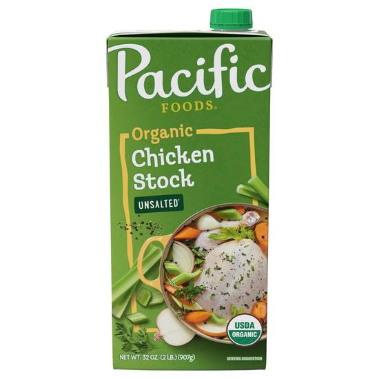 Pacific Foods Organic Unsalted Chicken Stock (32 oz)