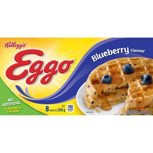 Eggo gaufres eggo saveur mûres (280 g) - blueberry flavour waffles (280 g)