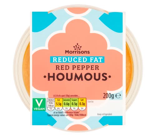 Morrisons Educed Fat Red Pepper Houmous (200g)