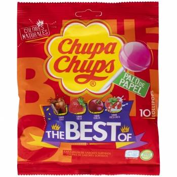 Caramelos con palo de sabores Chupa Chups sin gluten 120 g.