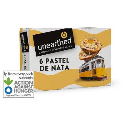 Unearthed Frozen Pastel De Nata Portuguese Custard Tart ( 6ct)