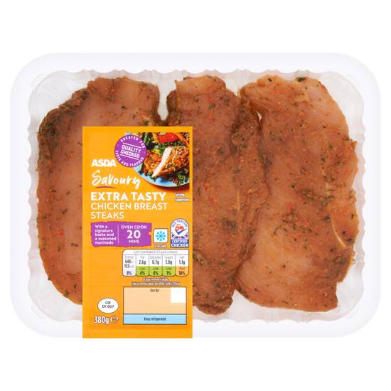 Asda Savoury Extra Tasty Chicken Breast Steaks 380g