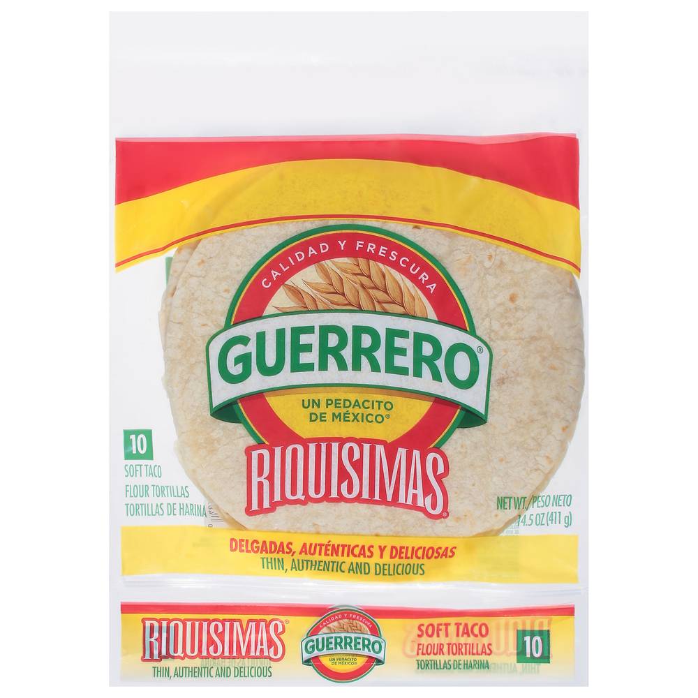 Guerrero Tortillas De Harina Soft Taco Flour Tortilla (10 tortillas)