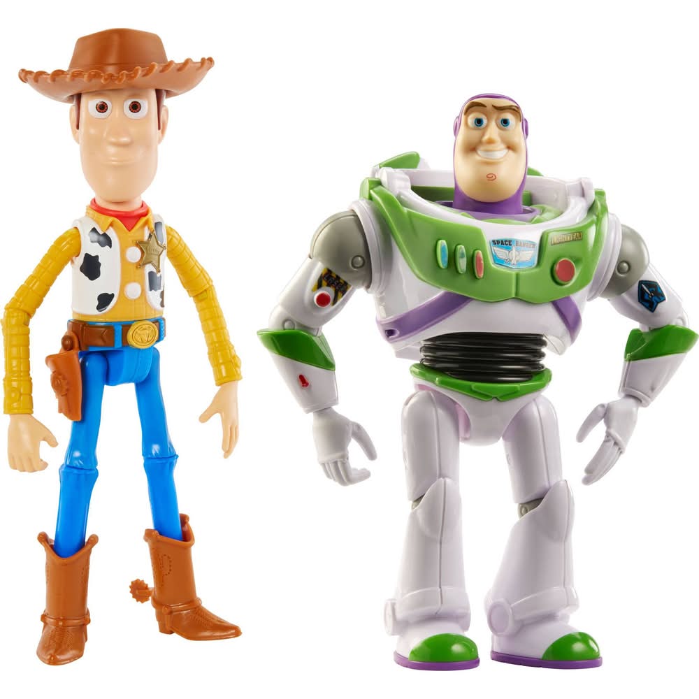 Pixar Toy Story Buzz & Woody Pizza Planet Adventure Figure Set, 7" (2 ct)
