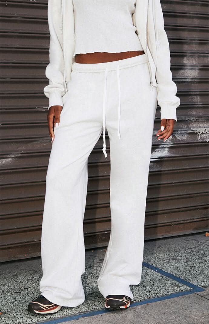 John Galt Women's  Soft Anastasia Sweatpants Light Gray One Size