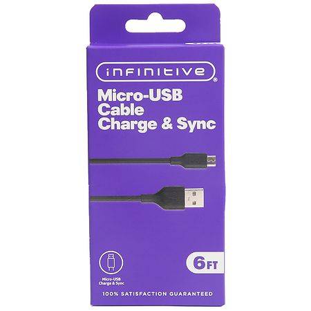 Infinitive Micro-Usb Pvc Cable, 6 Ft