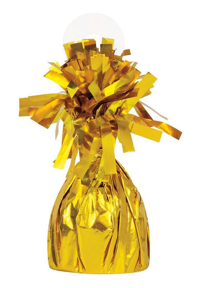 Unique Industries Balloon Weight and Accessory, 4.5x2.25 in, Gold
