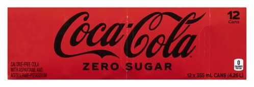 Coca-Cola Zero Sugar Soda (12 x 355 ml)