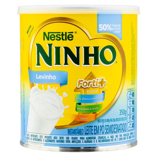 Nestlé leite em pó semidesnatado levinho ninho forti+ (350 g)