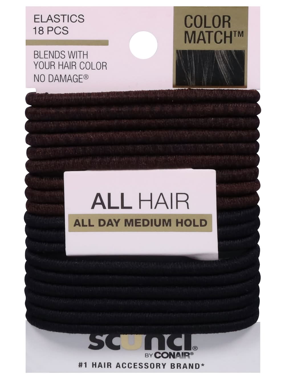 Scunci No Slip Grip Beautiful Blends Black