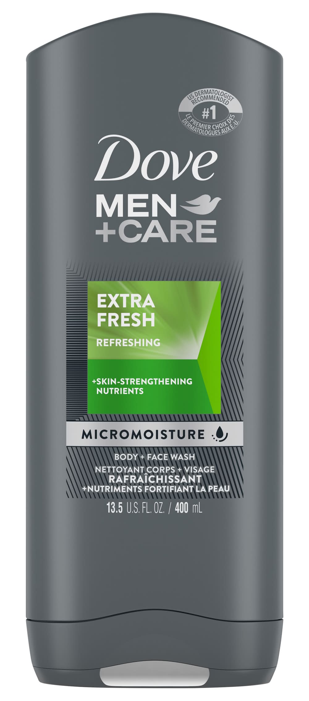 Dove +Care Refreshing Body & Face Wash, Extra Fresh, Men (13.5 fl oz)