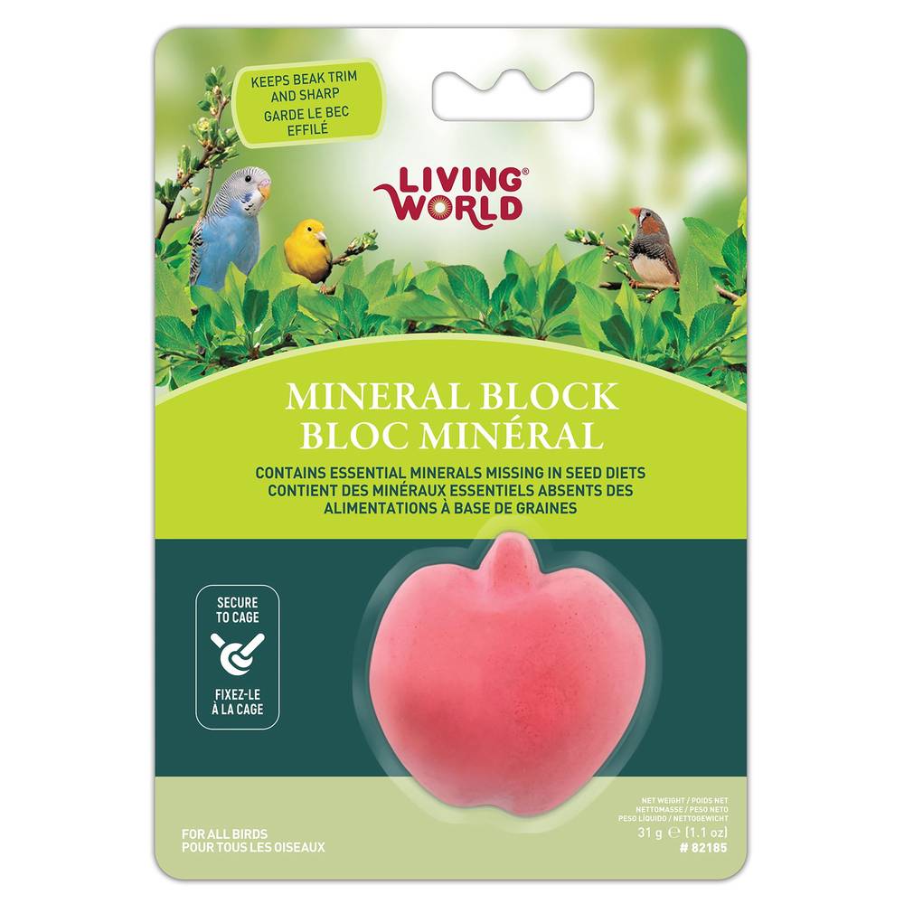 Living World Beak Block Bird Mineral Supplement (Color: Assorted)