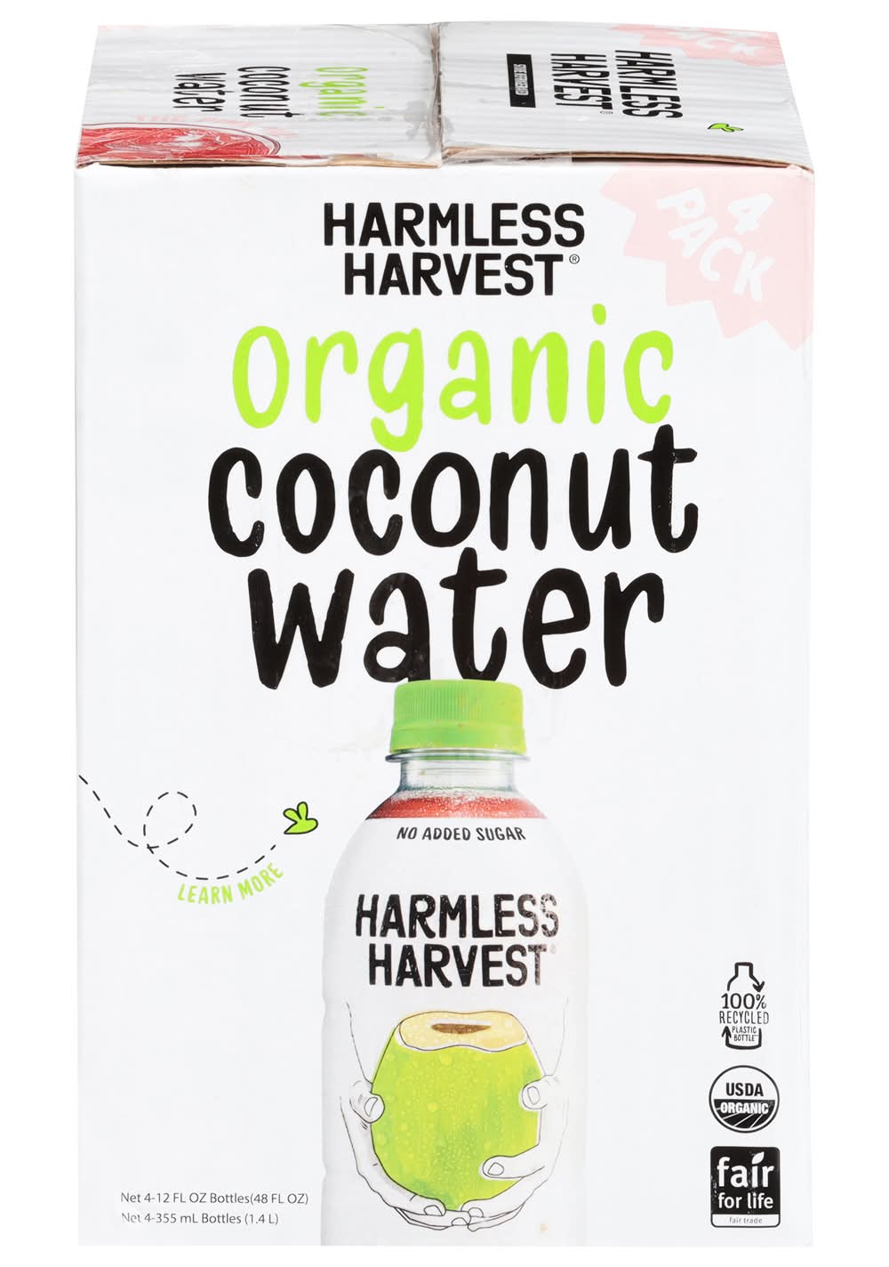 Harmless Harvest Organic Coconut Water (4 x 12 fl oz)