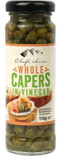 Chef's Choice Whole Capers in Vinegar (110g)