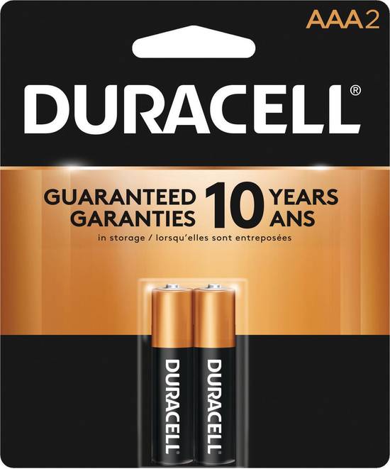 Duracell 1.5V Coppertop Alkaline Aaa Batteries - Pack Of 2