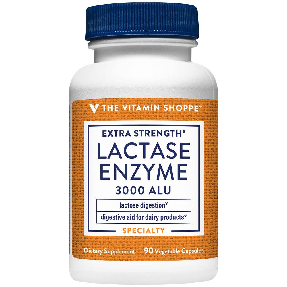 The Vitamin Shoppe Extra Strength Lactase Enzyme 3000 Alu Capsules (90 ct)