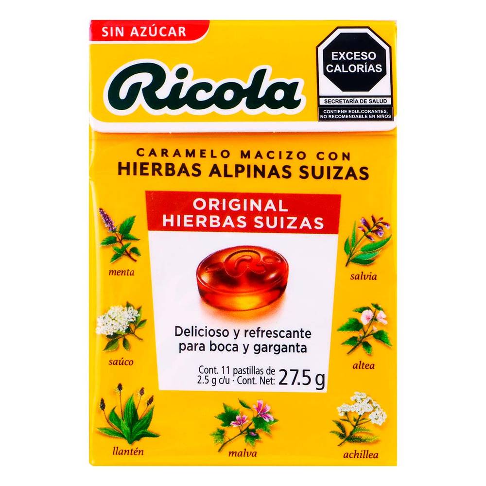Ricola · Caramelos de hierbas suizas sin azúcar (27,5 g)