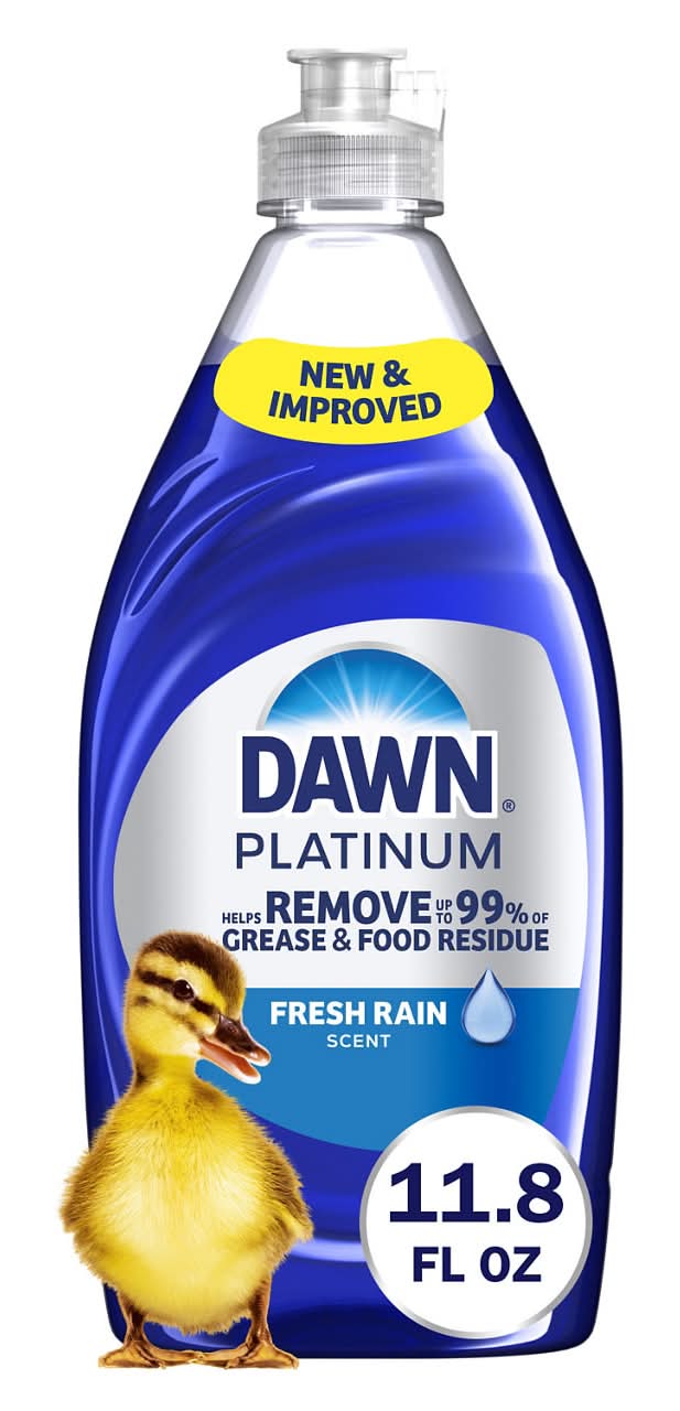 Dawn Platinum Dish Soap Dishwashing Liquid Tough Grease Removal Fresh Rain 11.8oz