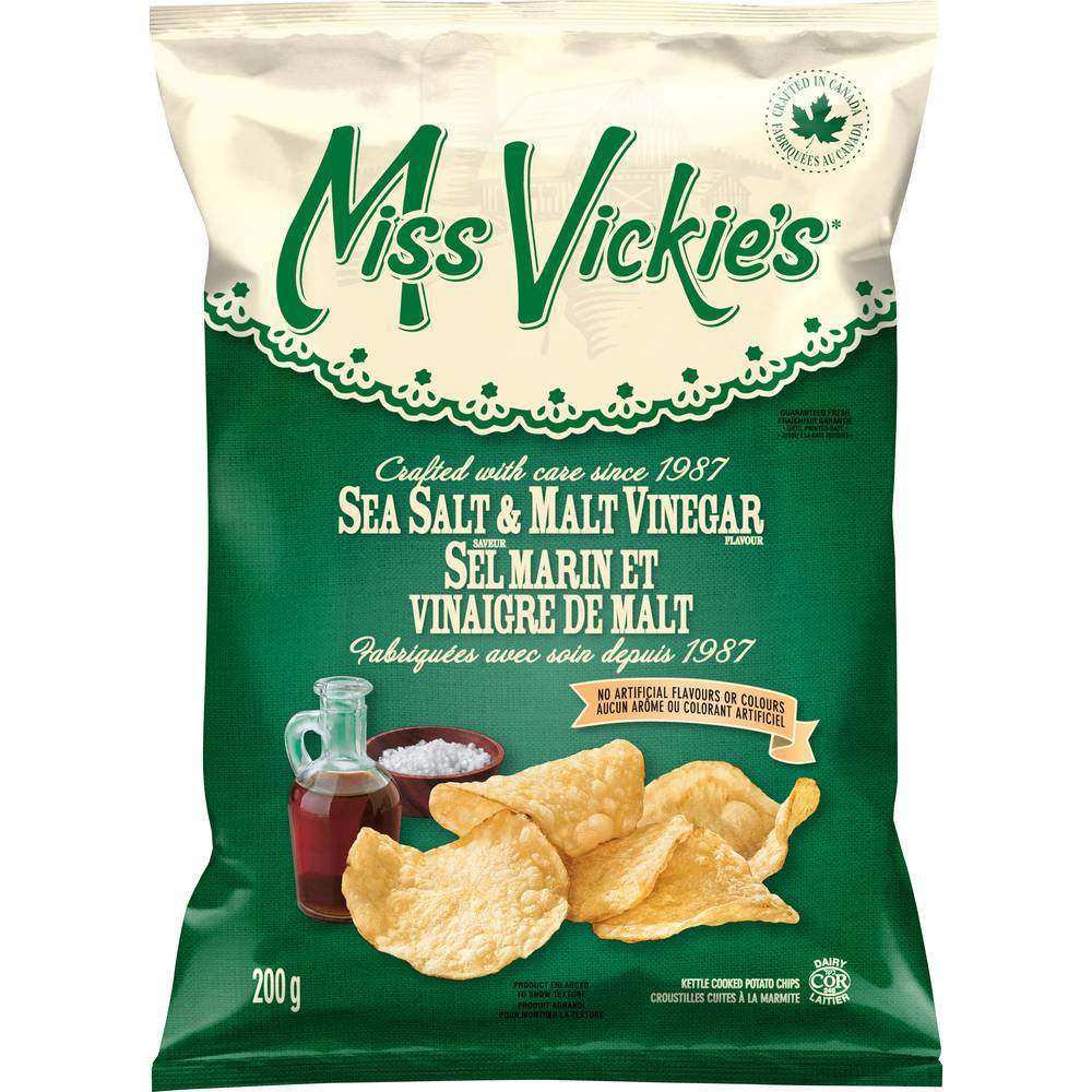 Miss Vickie's Sea Salt & Malt Vinegar Kettle Cooked Potato Chips