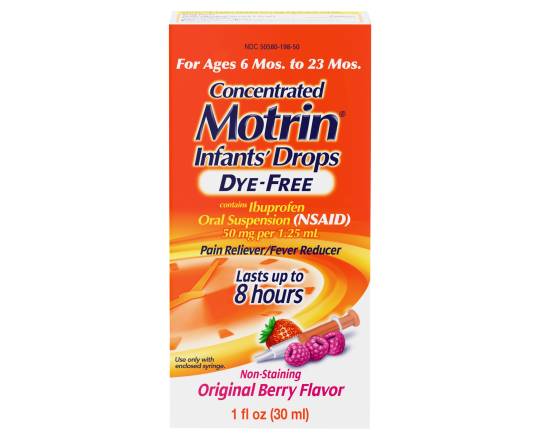 Motrin Concentrated Drops, Dye-Free, Berry