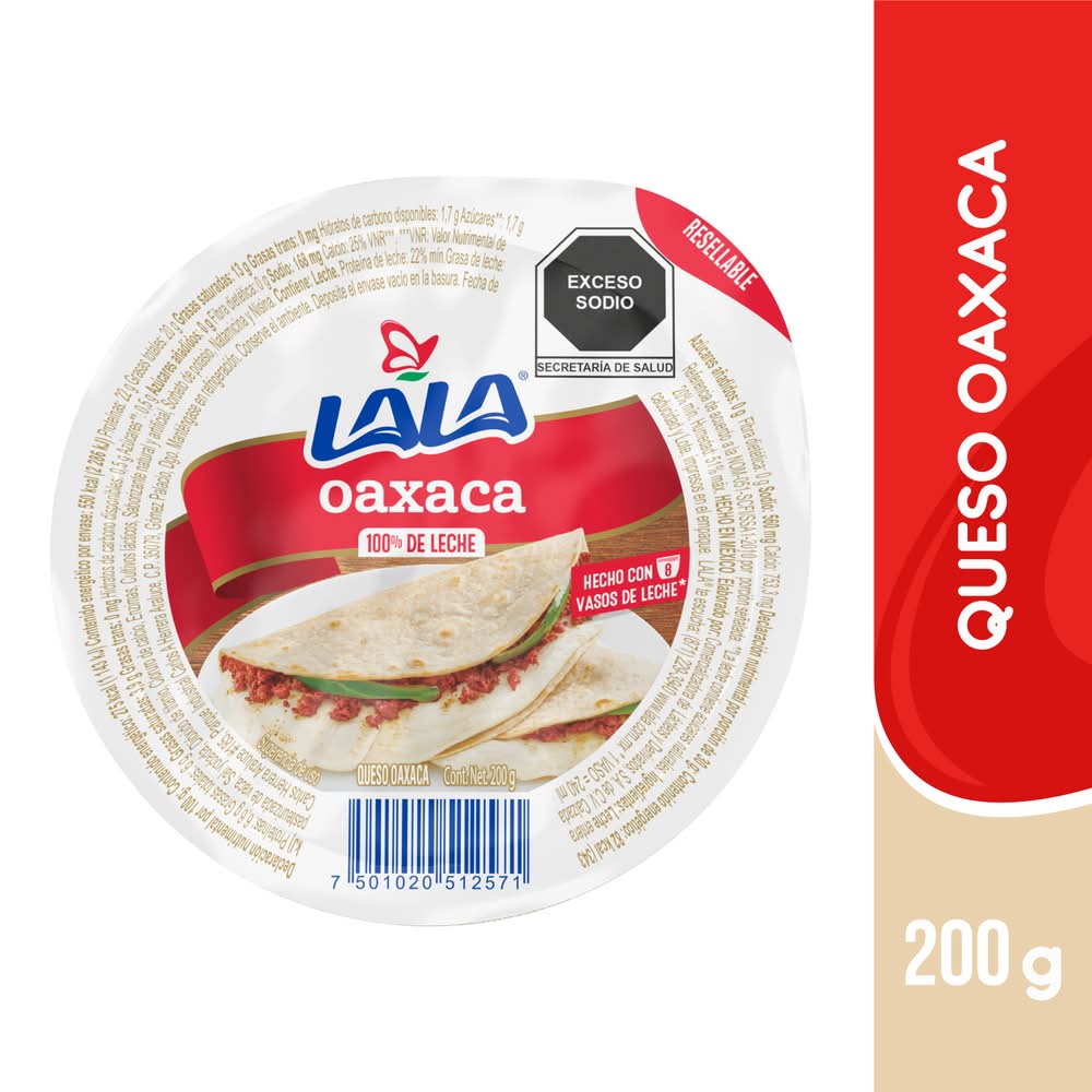 Lala · Queso oaxaca 100% de leche (200 g)