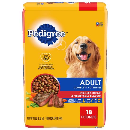 Pedigree Adult Complete Nutrition Grilled Steak & Vegetable Adult Dog Food