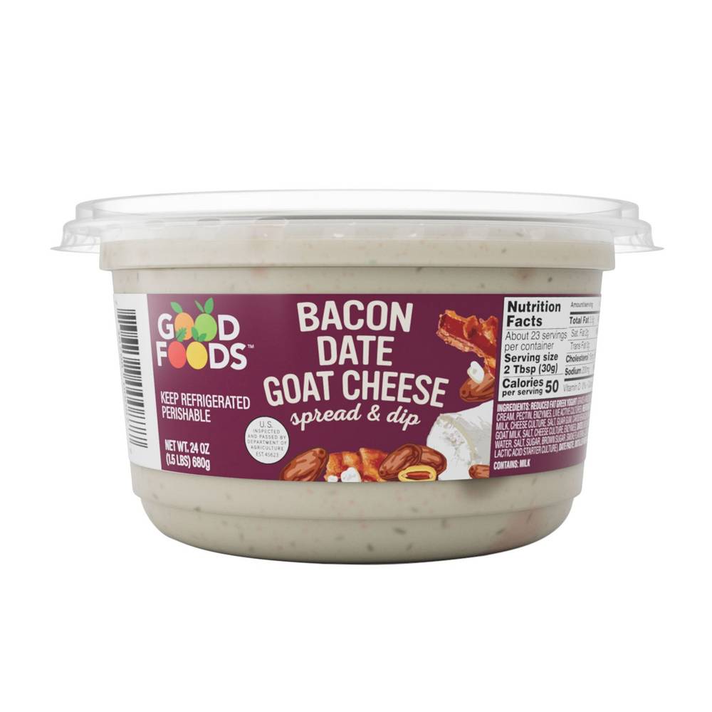 Good Foods Bacon & Date Goat Cheese Dip (24 oz)