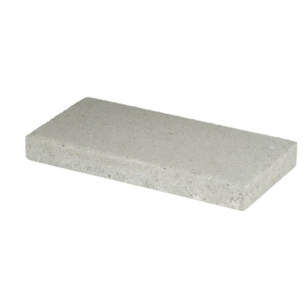 16-in L x 8-in W x 2-in H Rectangle Gray Concrete Patio Stone | 196-2NAT