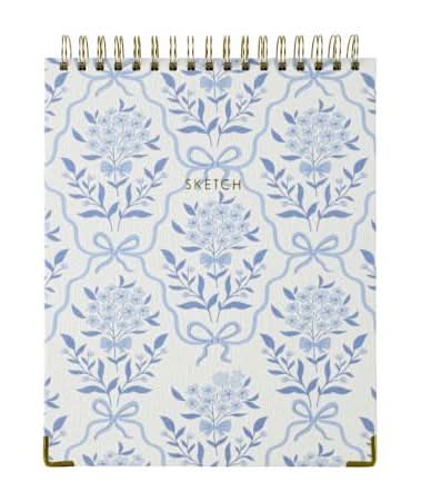 Linen Textured Sketchbook Floral