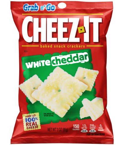 Cheez-It Baked Snack Crackers, White Cheddar (3 oz)