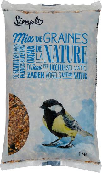 Graines pour oiseaux de la nature SIMPL - le paquet d'1Kg