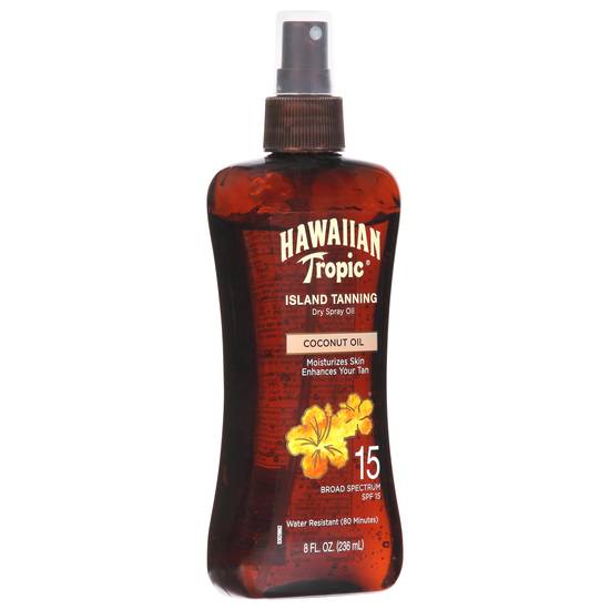 Hawaiian Tropic Island Tanning Coconut Spf 15 Dry Spray Oil