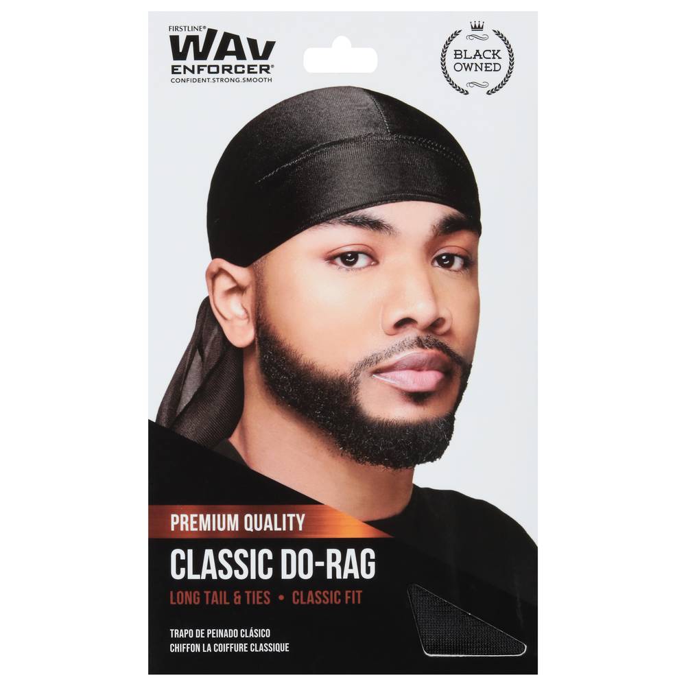 Wav Enforcer Black Spin Classic Do-Rag