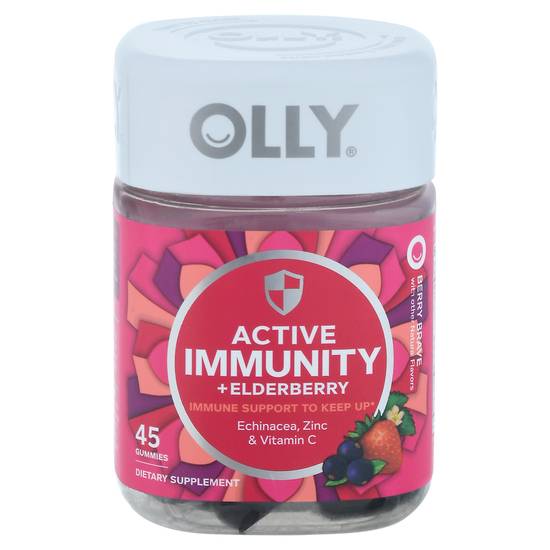 Olly Berry Brave Active Immunity + Elderberry Gummies 45 ct