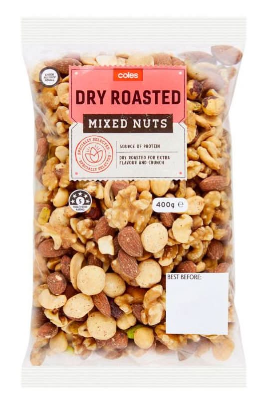 Coles Mixed Nuts Dry Roasted Mixed Nuts 400g