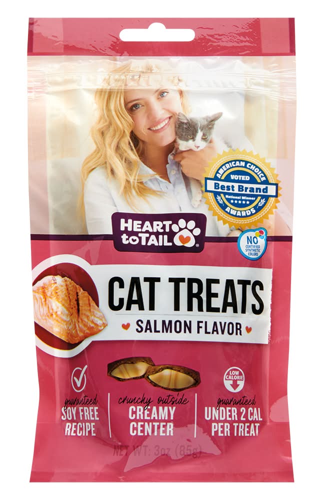 Heart to Tail Cat Treats, Salmon (3 oz)