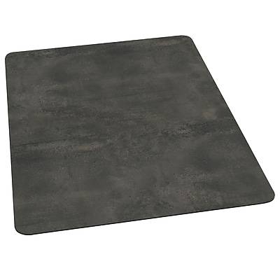 Staples® Roll-Up Carpet & Hard Floor Chair Mat, 36 x 48'', Medium-Pile, Pewter (105318)