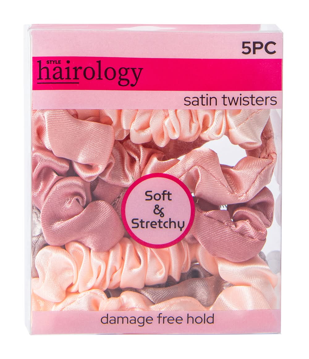 Satin Twisters Band 5-Count Pink
