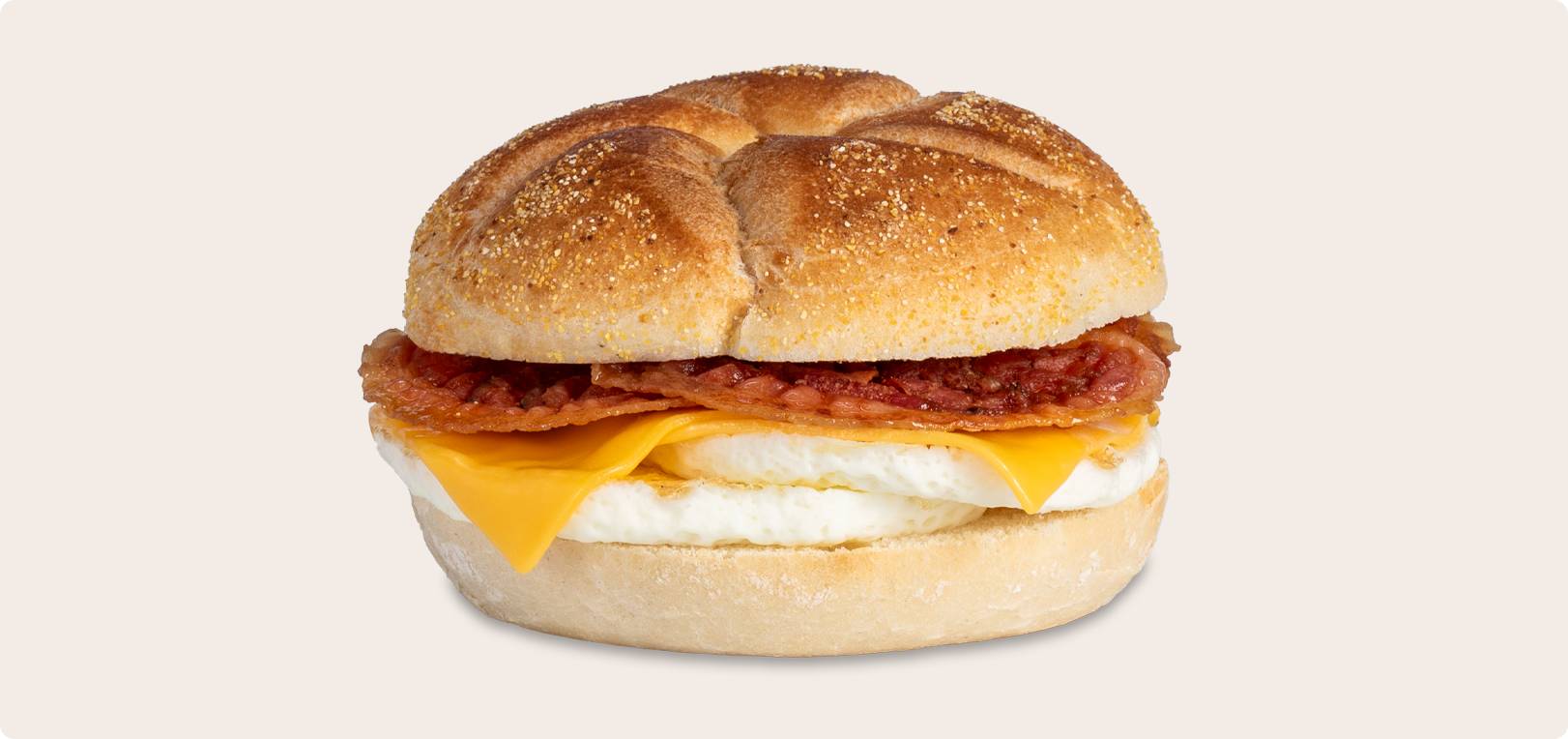 Bacon, Egg & Cheese on a Kaiser Roll