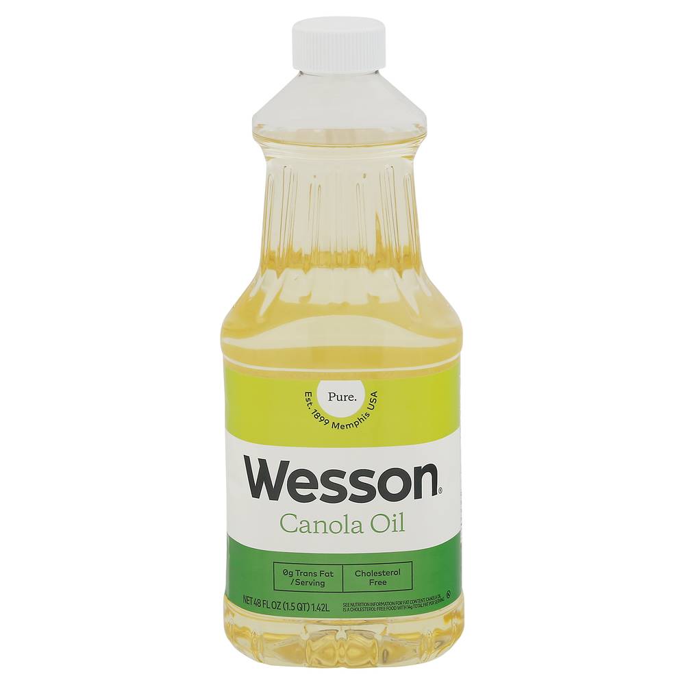 Wesson Cholesterol Free Pure Canola Oil (48 fl oz)