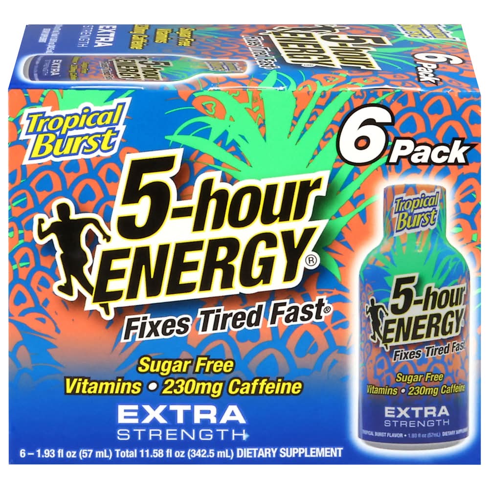 5-Hour Energy Extra Strength Tropical Burst Energy Drink (6 x 1.93 fl oz)