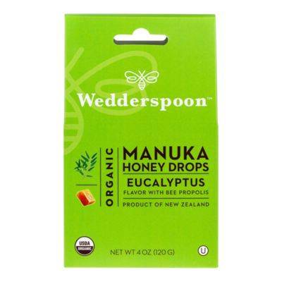 Wedderspoon organic manuka honey drops with eucalyptus - organic manuka honey drops with eucalyptus (120 g)
