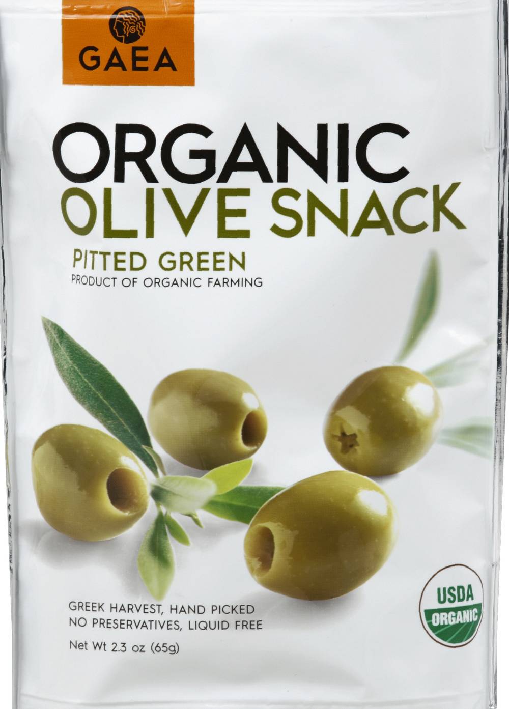 Gaea Organic Pitted Green Olive Snack (2.3 oz)