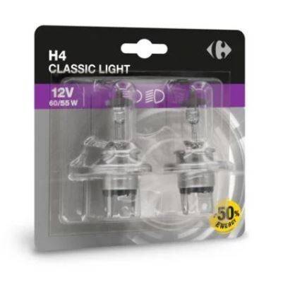 CARREFOUR Żarówka halogenowa 12 V H4  Classic Light 55W 2 szt.