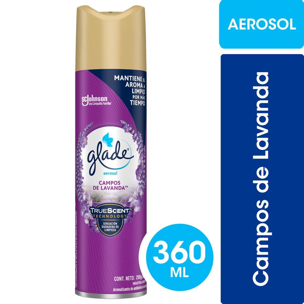 Glade desodorante ambiental aerosol lavanda (spray 360 ml)